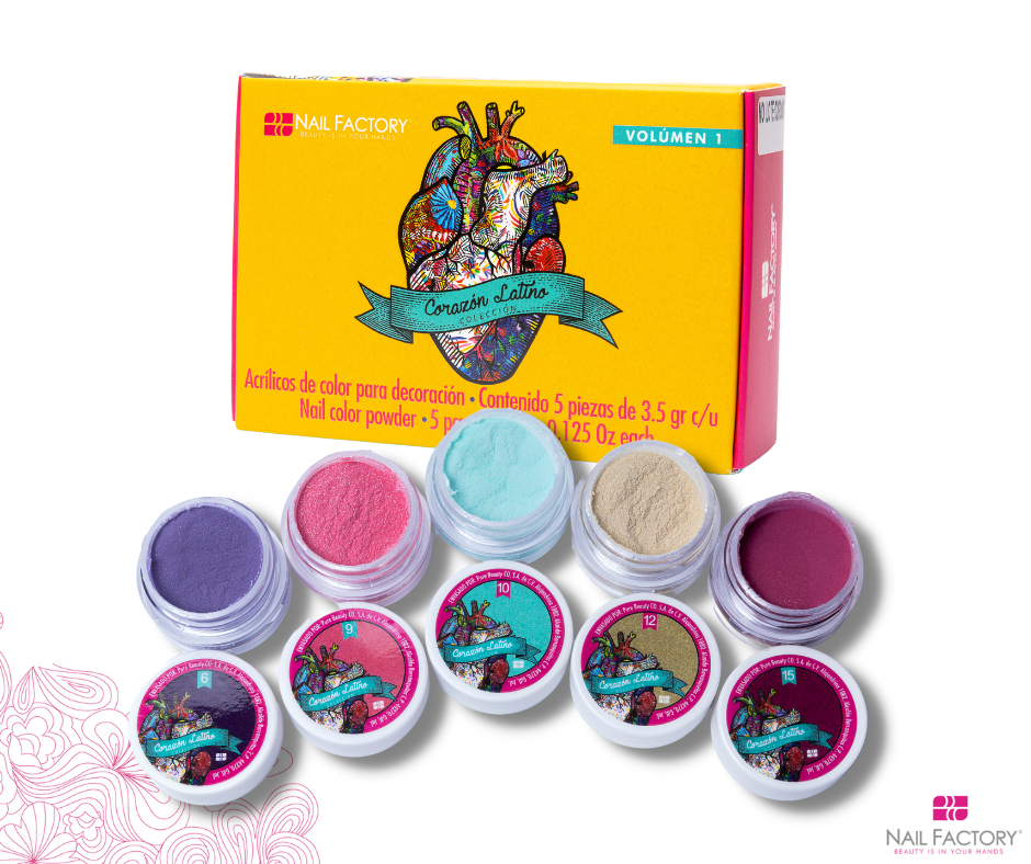 Collection "Corazón Latino" Acrylic Powder - Nail Factory