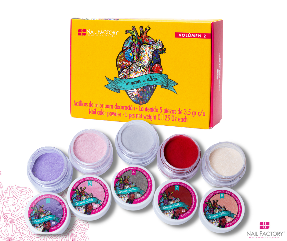 Collection "Corazón Latino" Acrylic Powder - Nail Factory