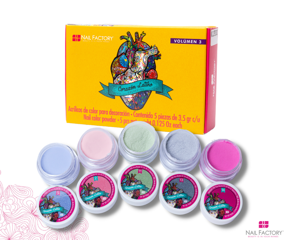 Collection "Corazón Latino" Acrylic Powder - Nail Factory