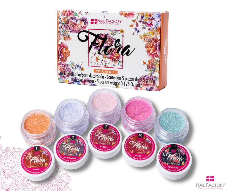 Collection "Flora" Acrylic Powder - Nail Factory