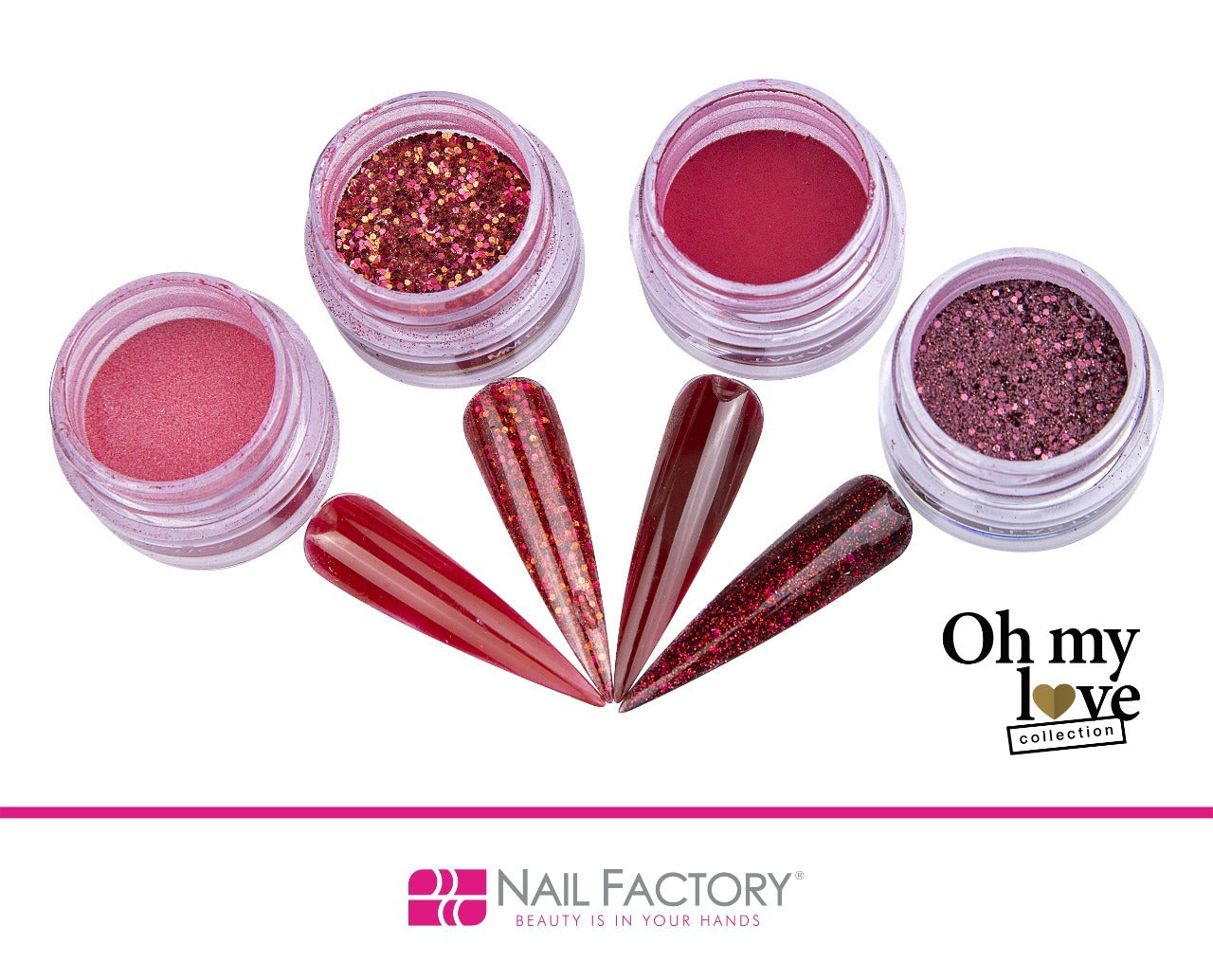 Collection "Oh My Love" Acrylic Powder - Nail Factory